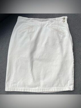 Ralph Lauren country 1980s white denim skirt